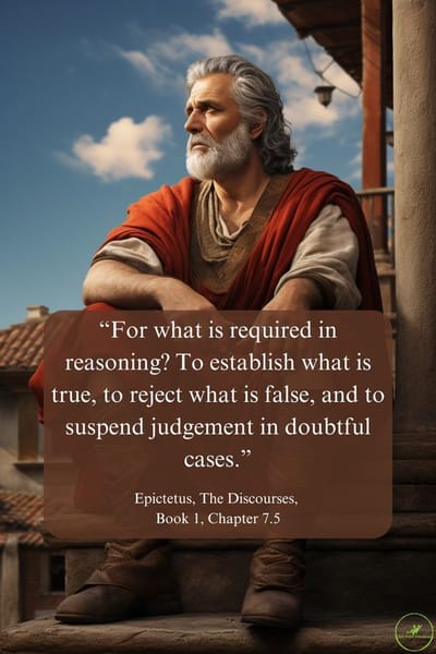 Stoic Study: “For What Is Required In Reasoning? To Establish What Is True, To Reject What Is False, And To Suspend Judgement In Doubtful Cases.” Epictetus