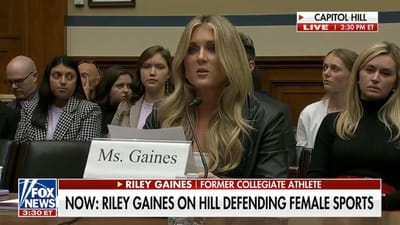 #RandyDeSoto Of The #WesternJournal Via  #RevolverNews: Watch: Former Collegiate Swimmer Riley Gaines Enrages Dem Congresswoman With Rebuttal To 'Bigotry' Allegation, Sending 'Title IX' Hearing Into Chaos