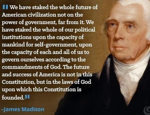 Founder's Note... James Madison... Let This One Sink In... How Many Do You Know Like This??  How About You??